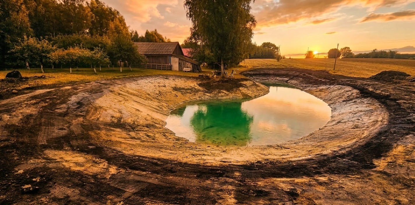 Tvenkinio kasimas Varėnos rajone