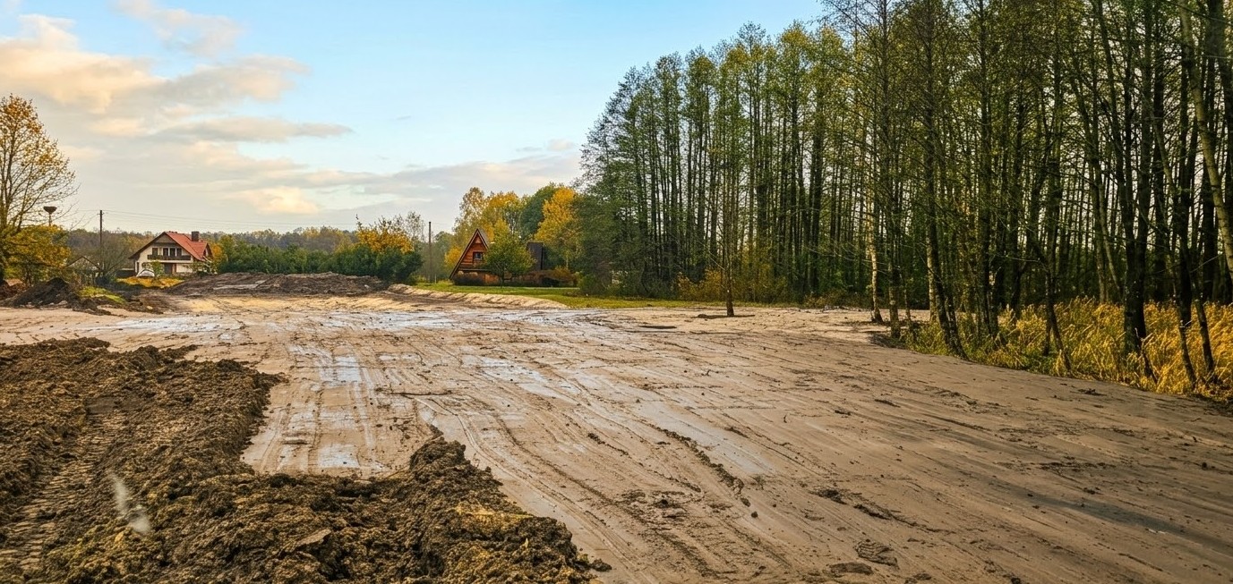 Sklypo lyginimas ir įvažiavimo formavimas